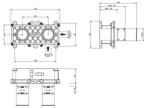 Скрытая часть для смесителя с изливом Gessi 63397.239